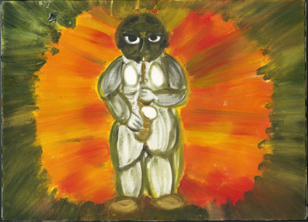 Painting by Masayo Koketsu（纐纈之雅代・纐纈雅代）Japanese alto saxophonist  abstract oil painting artwork アルトサックス奏者による油絵