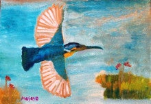 Painting by Masayo Koketsu（纐纈之雅代・纐纈雅代）Japanese alto saxophonist  abstract oil painting artwork アルトサックス奏者による油絵