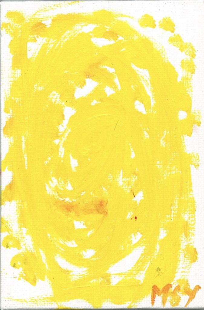 Painting by Masayo Koketsu（纐纈之雅代・纐纈雅代）Japanese alto saxophonist  abstract oil painting artwork アルトサックス奏者による油絵